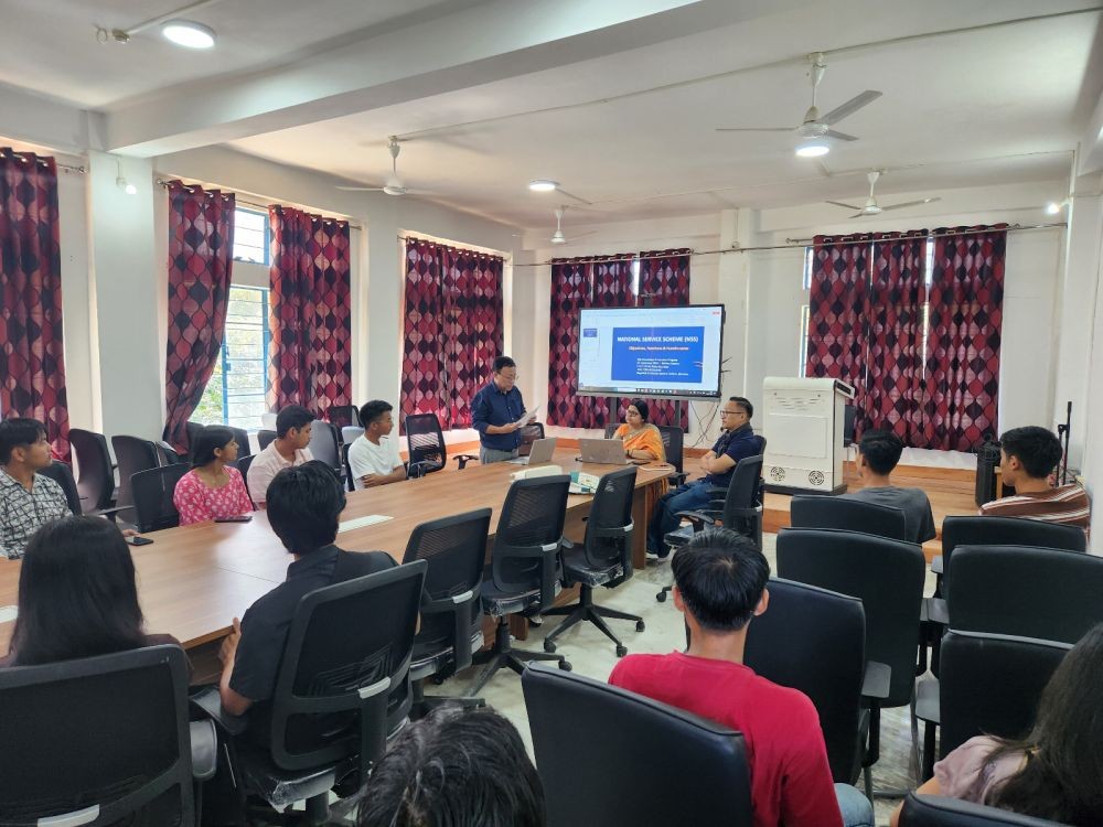 Officials along with the students during the orientation programme held in NU Kohima Campus on September 22.